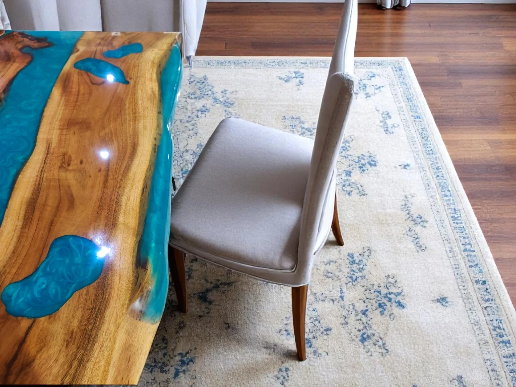 Artisanal Excellence: Handcrafted Live Edge Epoxy Table 